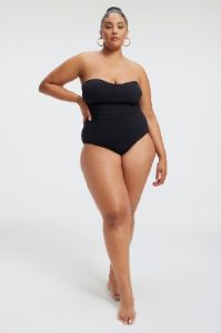 SCULPT STRAPLESS ONE-PIECE SWIMSUIT | BLACK001 sold by Good American