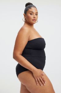 SCULPT STRAPLESS ONE-PIECE SWIMSUIT | BLACK001 sold by Good American
