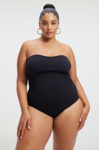SCULPT STRAPLESS ONE-PIECE SWIMSUIT | BLACK001 sold by Good American