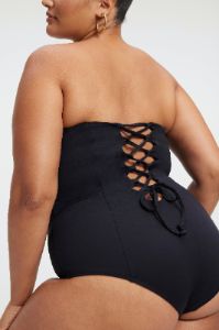SCULPT STRAPLESS ONE-PIECE SWIMSUIT | BLACK001 sold by Good American