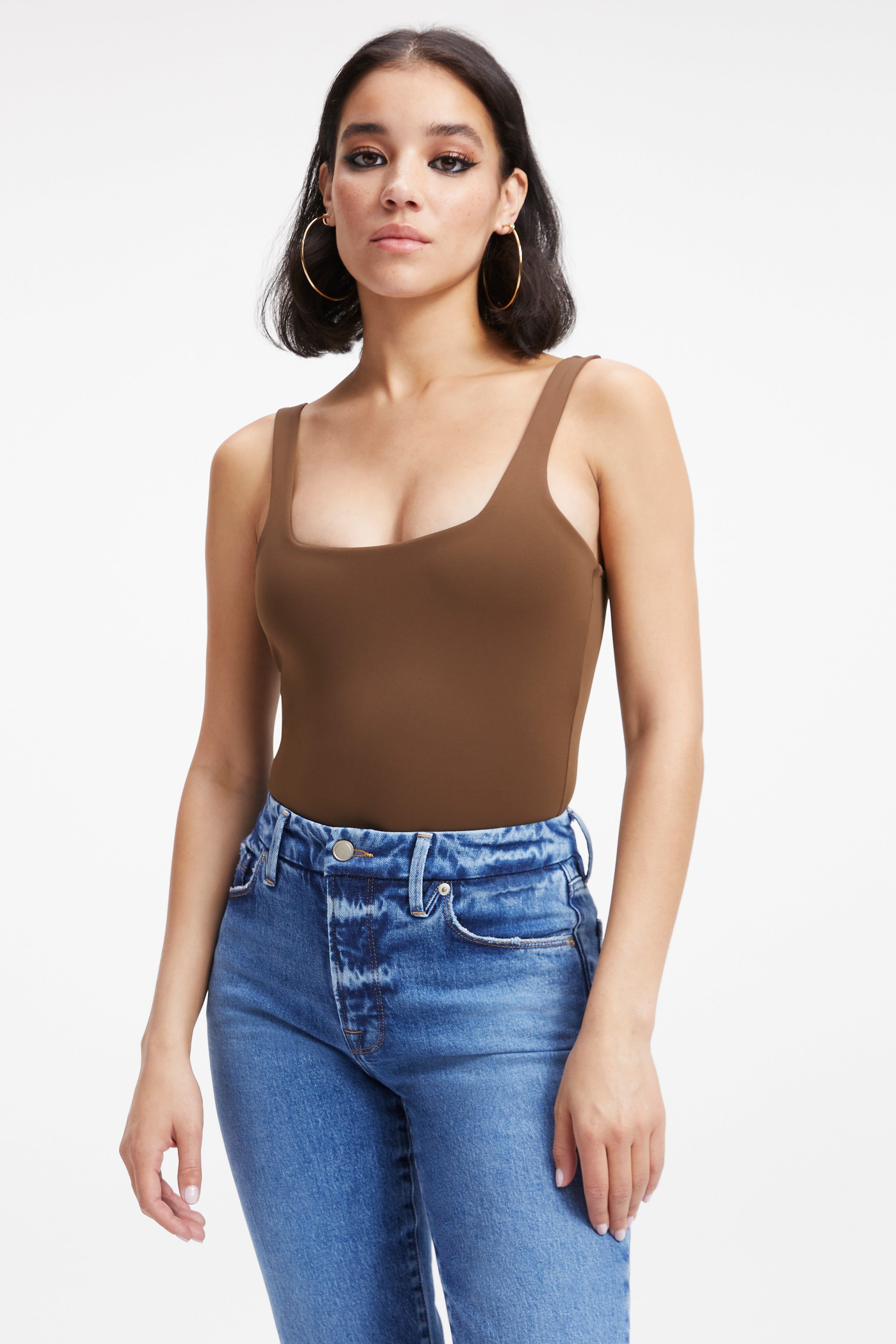 SCUBA MODERN TANK BODYSUIT | LIGHT MOCHA004 sold by Good American product image thumbnail 9