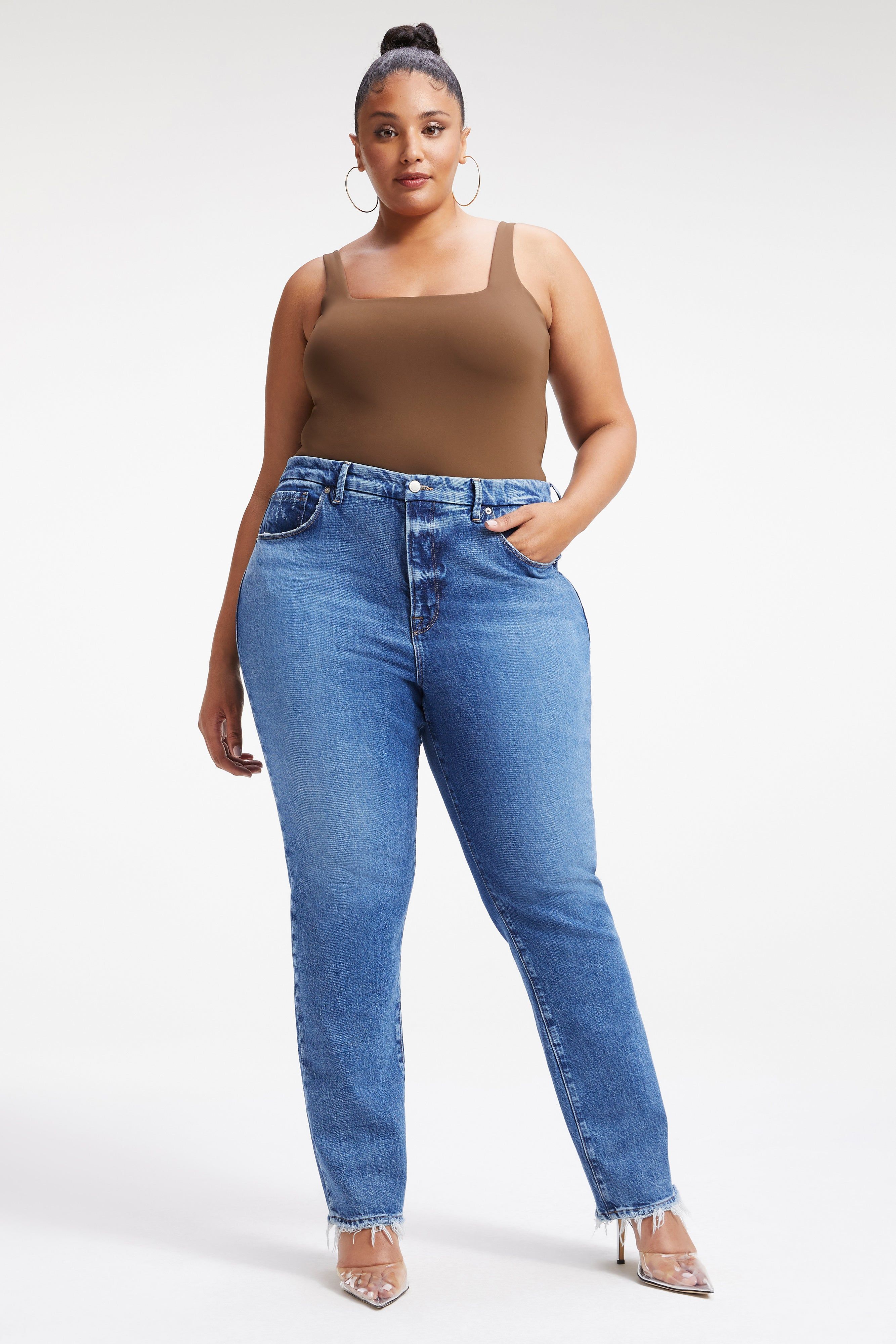 SCUBA MODERN TANK BODYSUIT | LIGHT MOCHA004 sold by Good American product image thumbnail 2