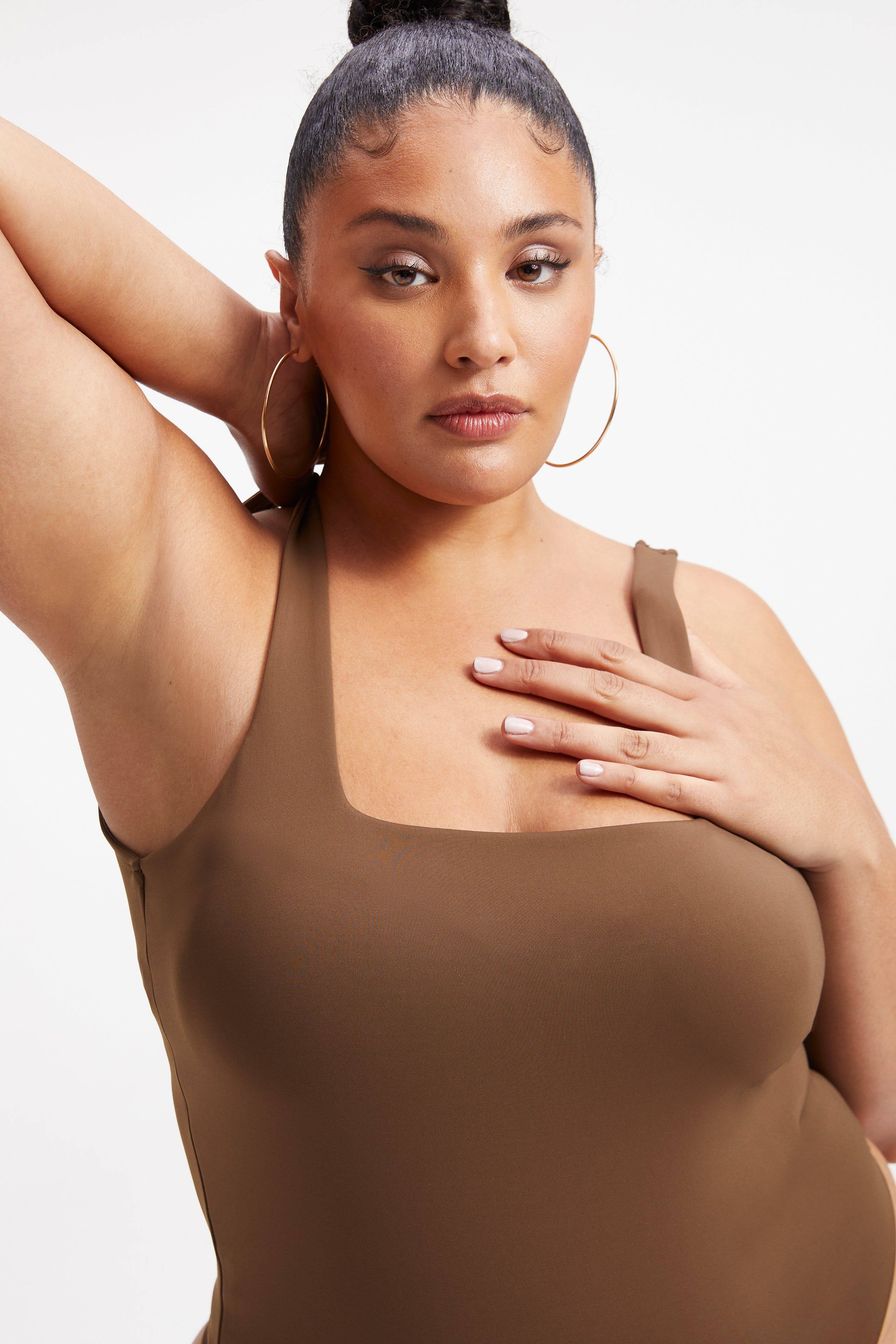 SCUBA MODERN TANK BODYSUIT | LIGHT MOCHA004 sold by Good American product image thumbnail 5