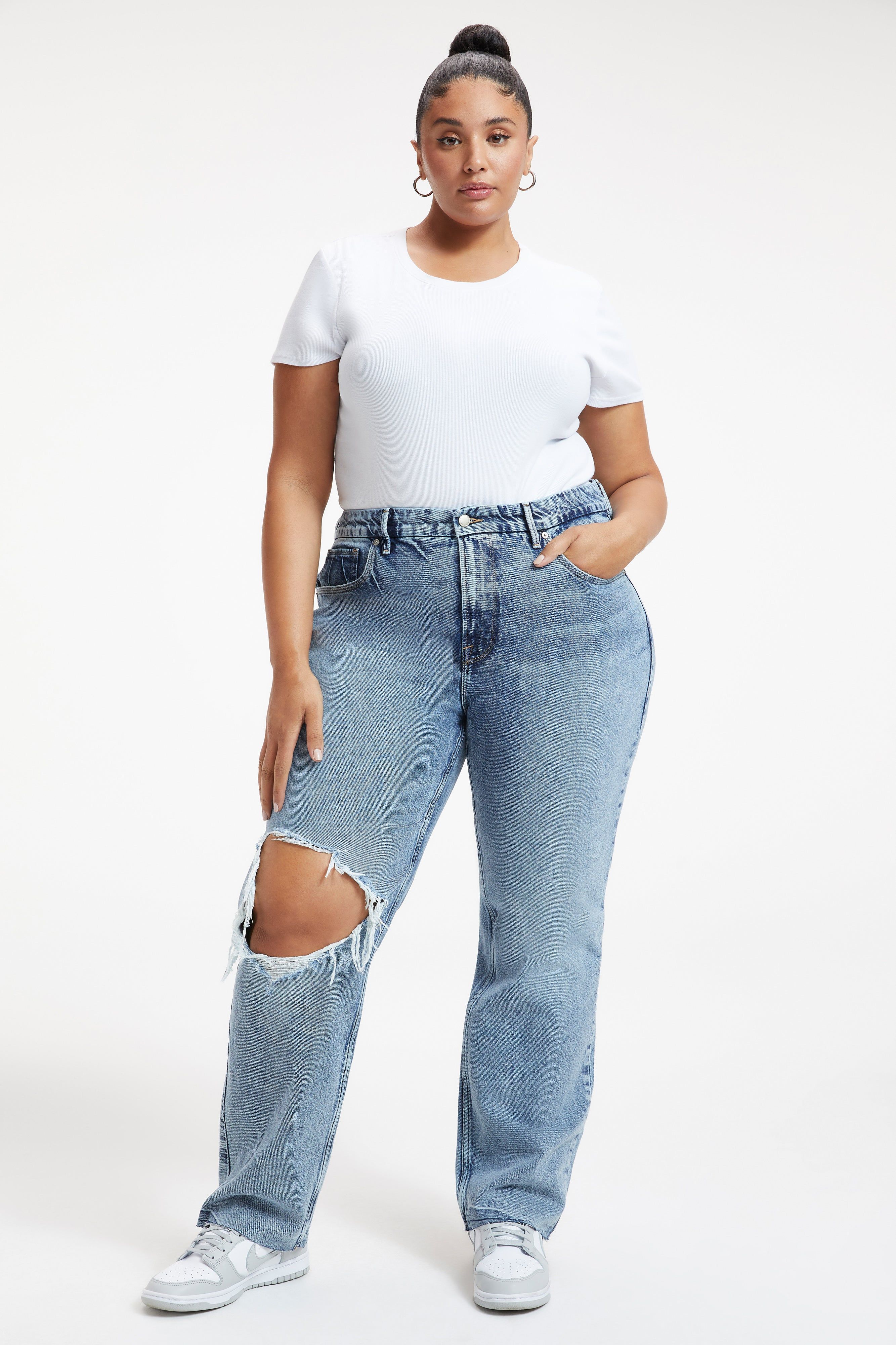 GOOD '90s JEANS | INDIGO245 sold by Good American product image thumbnail 3