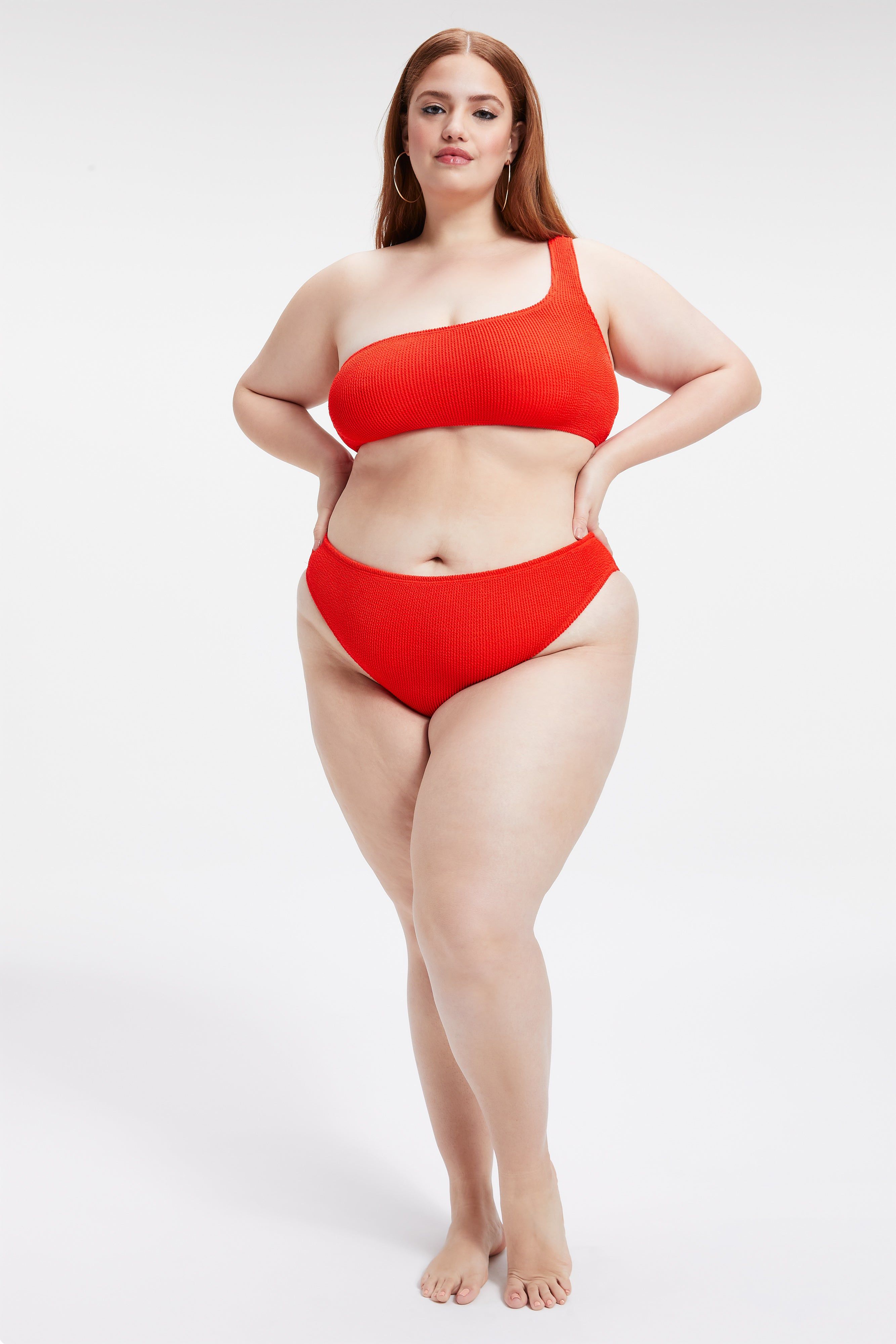 ALWAYS FITS SHOULDER BIKINI TOP | BRIGHT POPPY002 sold by Good American product image thumbnail 3