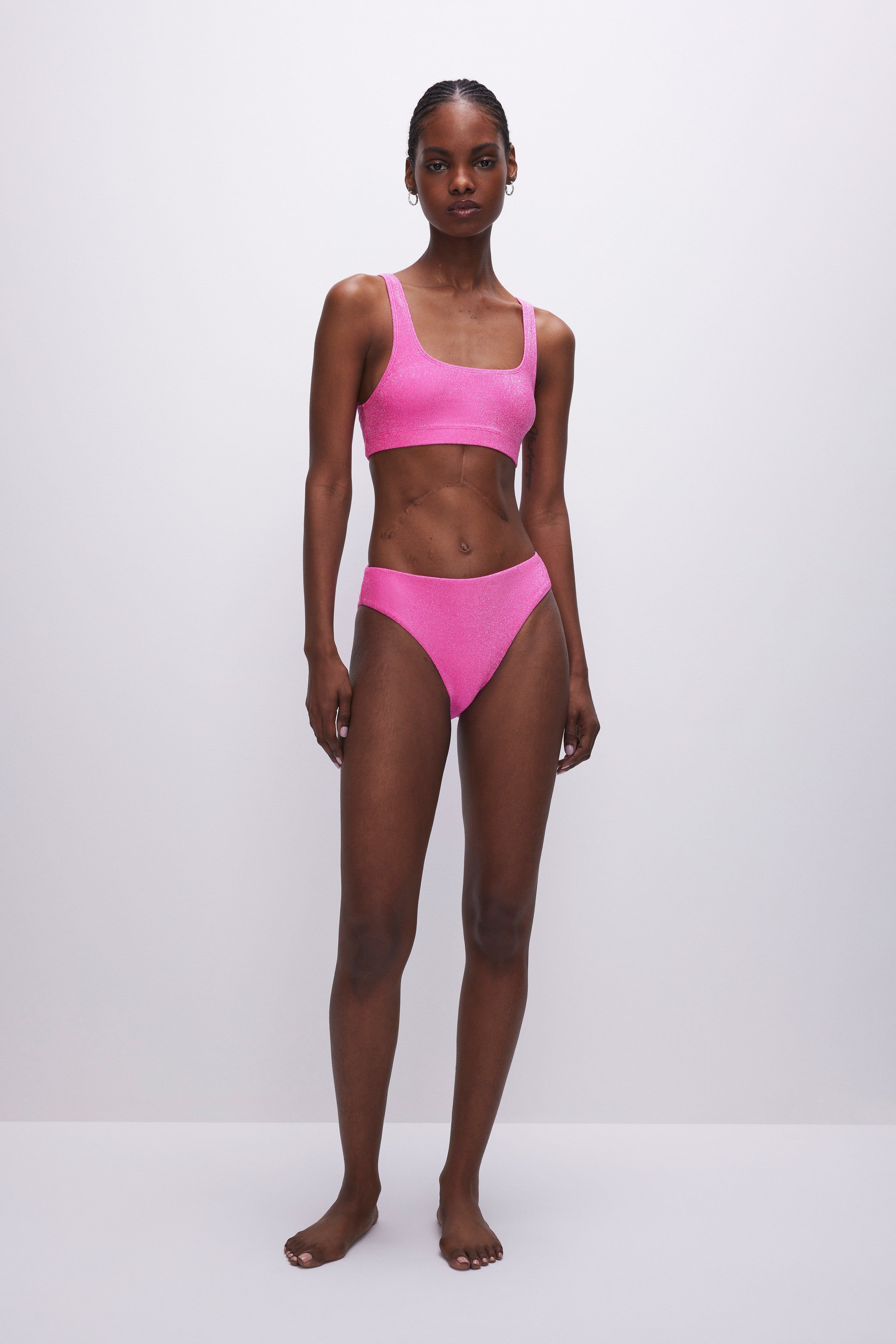SPARKLE BIKINI BOTTOM | KNOCKOUTPINK001 sold by Good American product image thumbnail 3