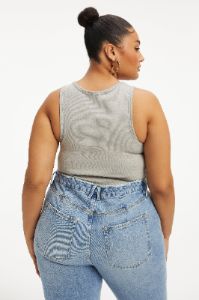 MICRO RIB TANK TOP | HEATHER GREY001 sold by Good American