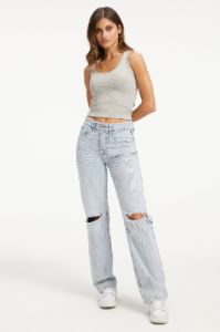 MICRO RIB TANK TOP | HEATHER GREY001 sold by Good American