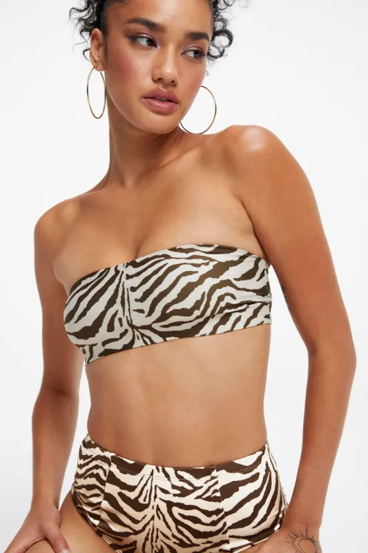 SATIN BETTER BAND TOP | ZEBRA001 sold by Good American