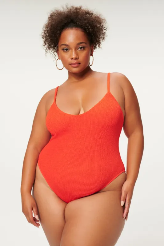 ALWAYS FITS ONE-PIECE SWIMSUIT | BRIGHT POPPY002 sold by Good American