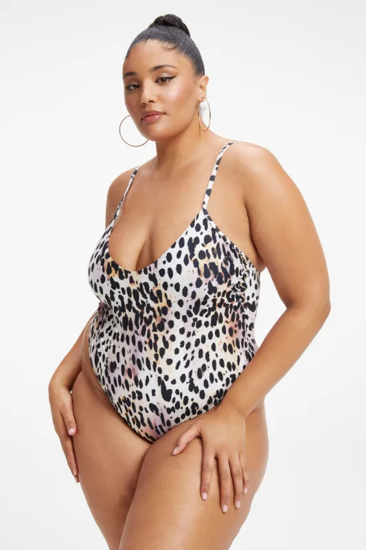 SATIN ONE-PIECE | ROSE CHEETAH001 sold by Good American