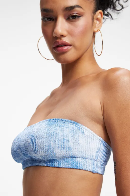 ALWAYS FITS BETTER BAND BIKINI TOP | INDIGO TIE DYE002 sold by Good American