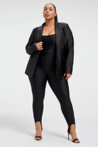 COMPRESSION SHINE STIRRUP PANTS | BLACK001 sold by Good American