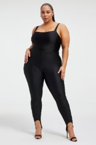 COMPRESSION SHINE STIRRUP PANTS | BLACK001 sold by Good American