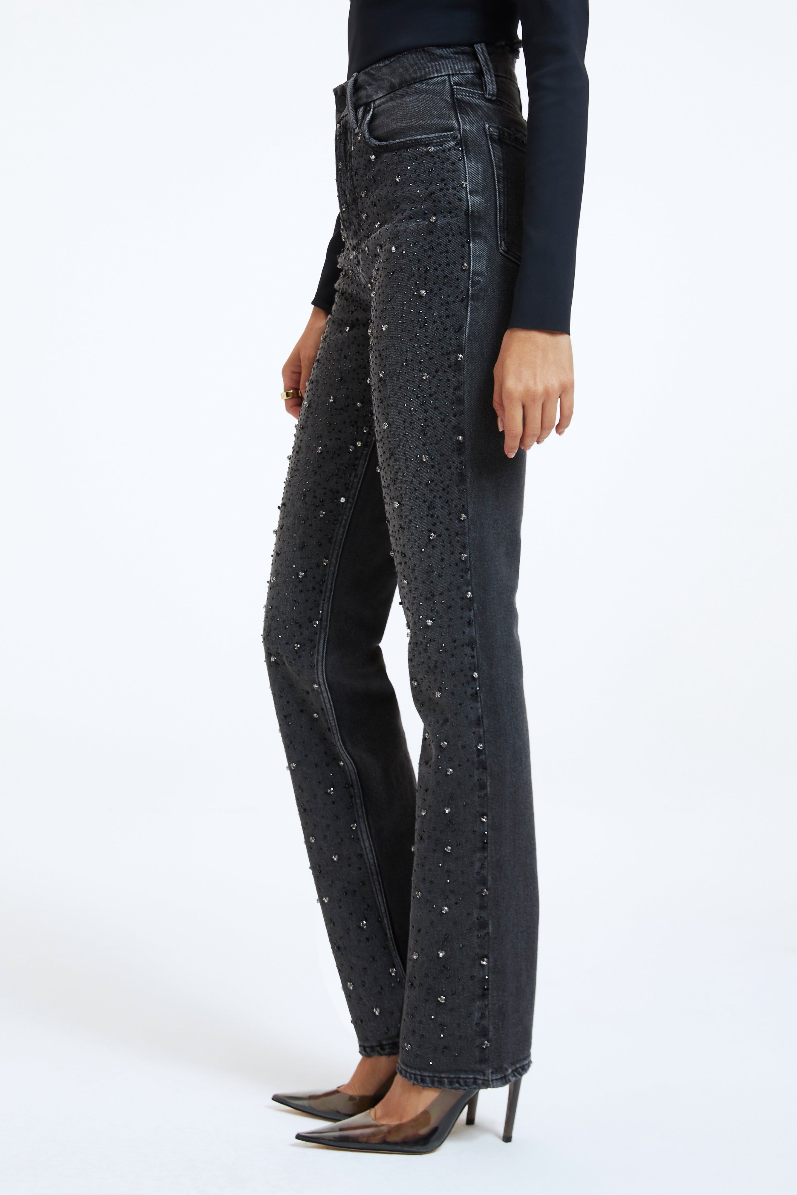 GOOD ICON DIAMOND DUSTED JEANS | BLACK251 sold by Good American product image thumbnail 9