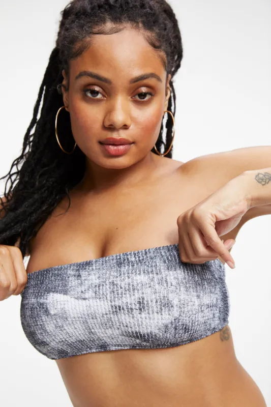 ALWAYS FITS BETTER BAND BIKINI TOP| GREY TIE DYE002 sold by Good American