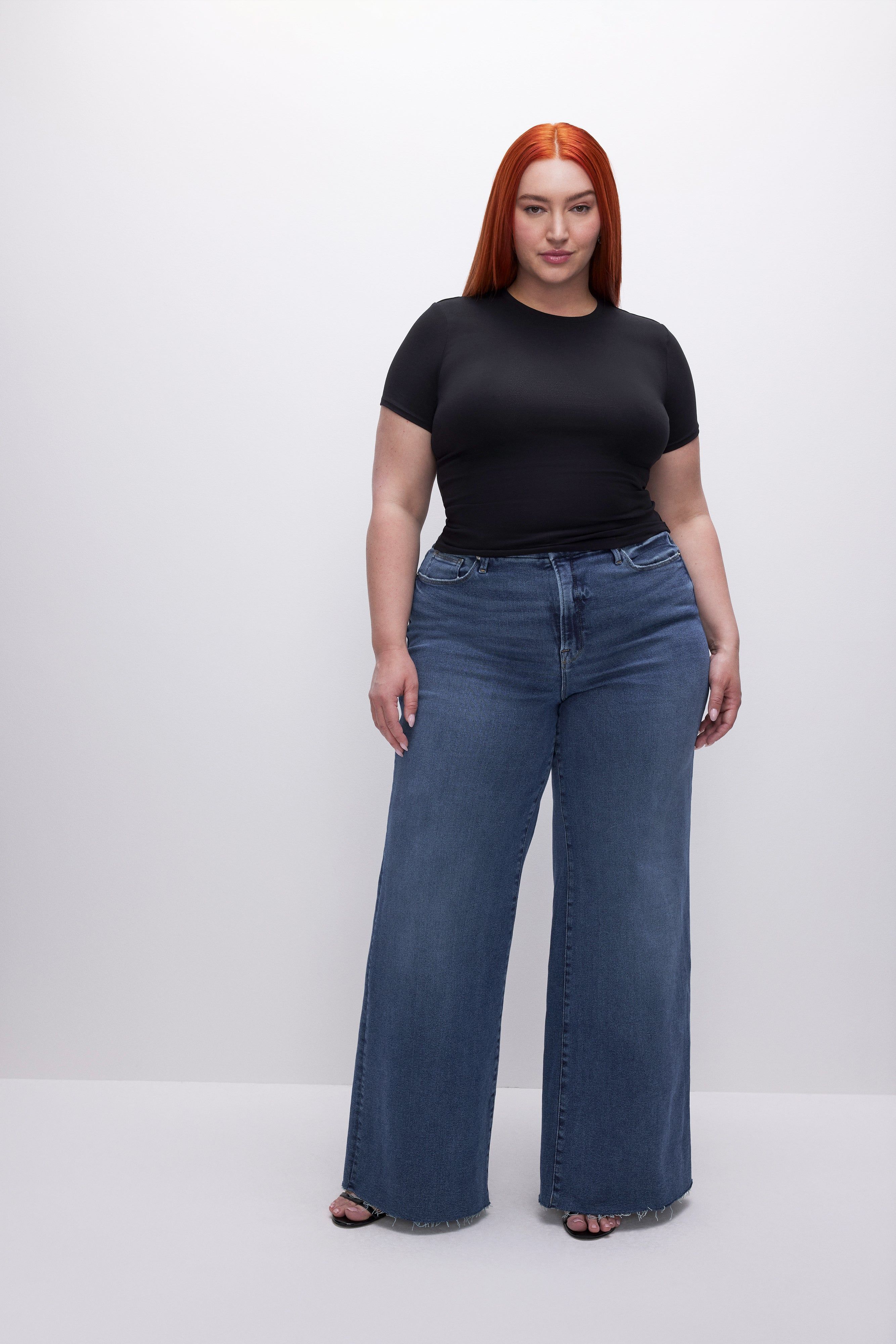 GOOD WAIST PALAZZO JEANS | INDIGO394 sold by Good American