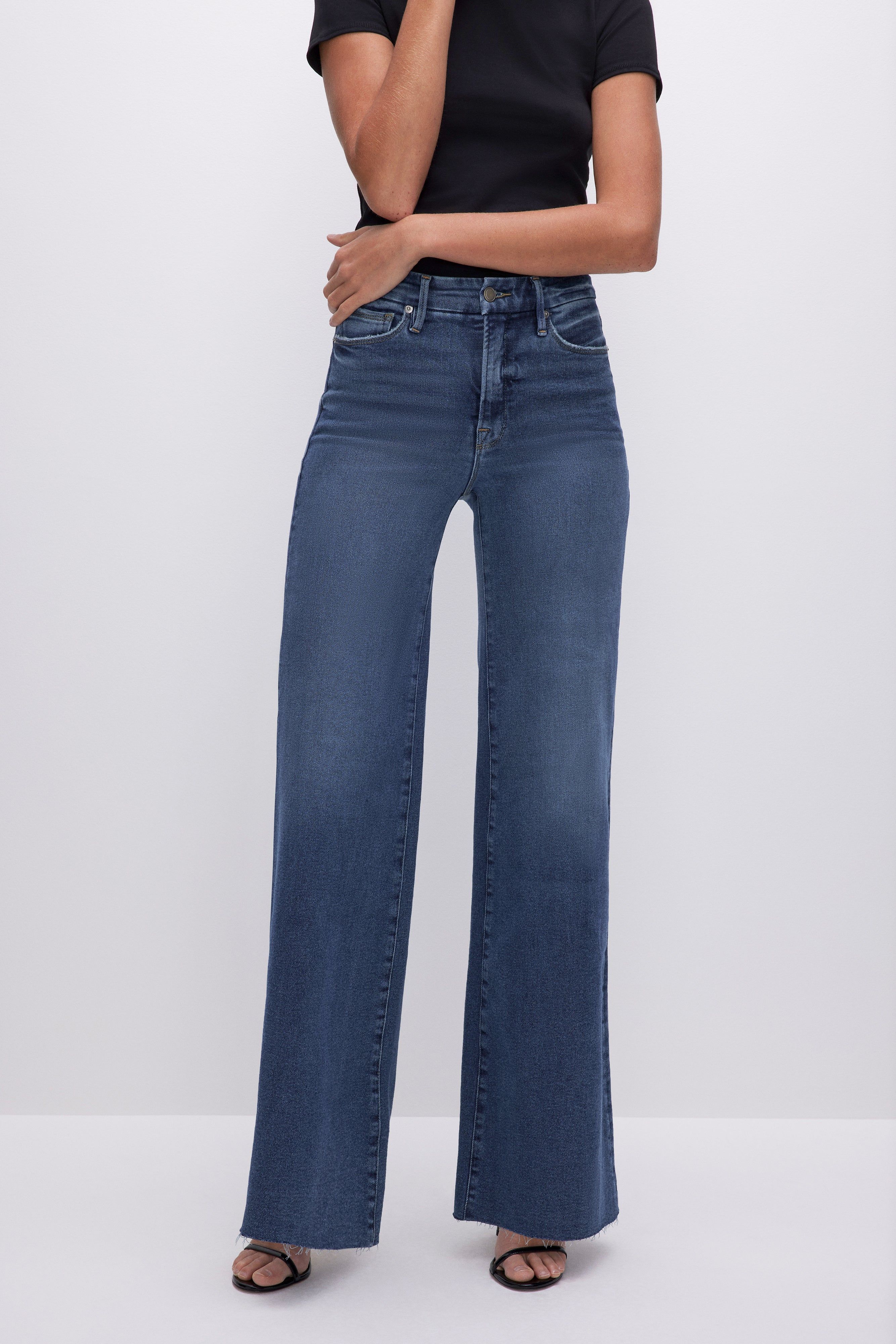 GOOD WAIST PALAZZO JEANS | INDIGO394 sold by Good American product image thumbnail 7