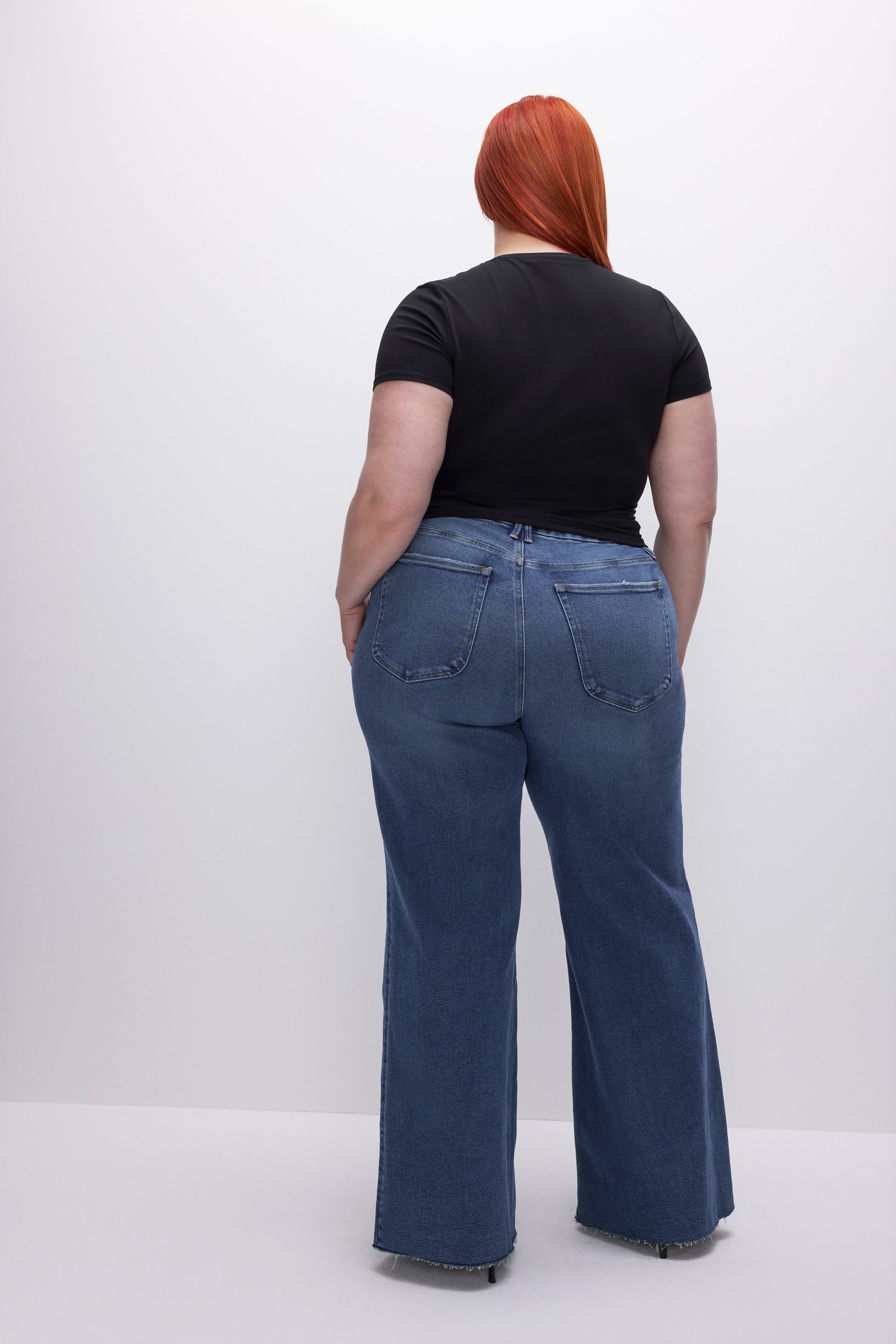 GOOD WAIST PALAZZO JEANS | INDIGO394 sold by Good American product image thumbnail 2