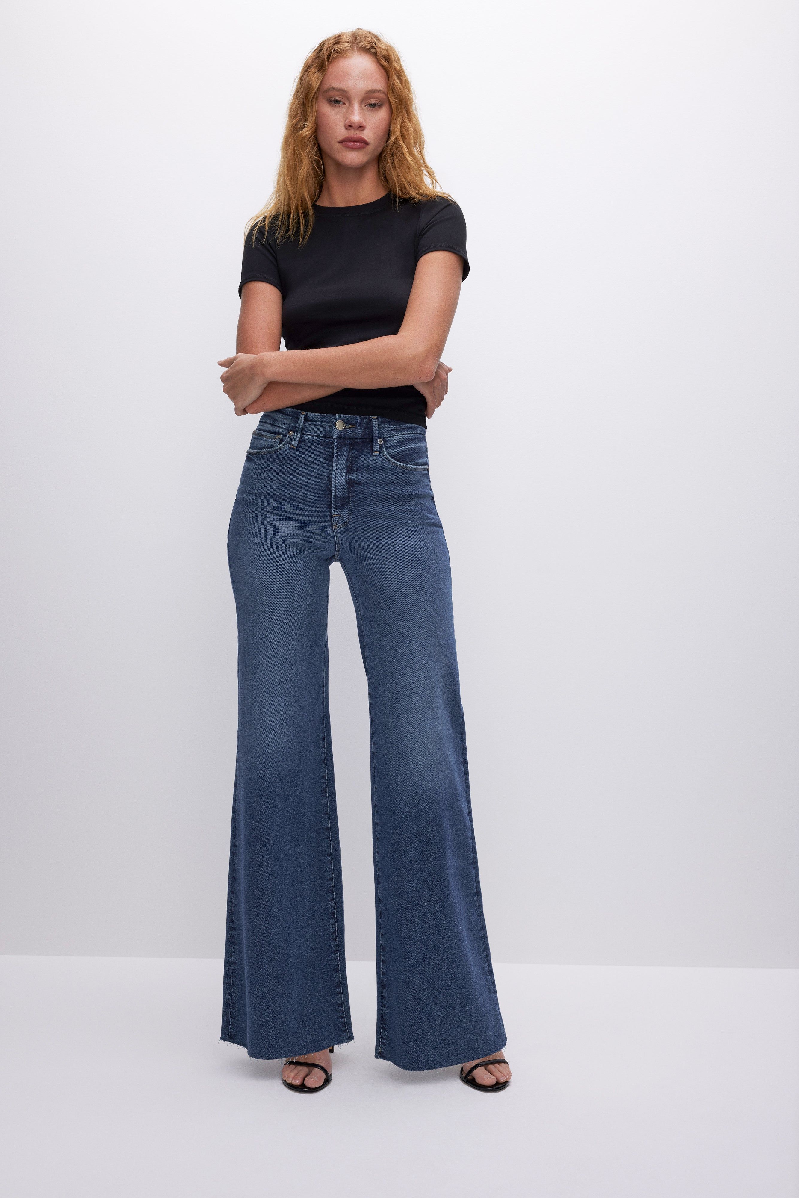 GOOD WAIST PALAZZO JEANS | INDIGO394 sold by Good American product image thumbnail 8
