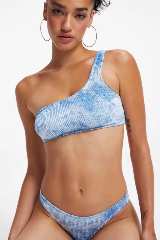 ALWAYS FITS SHOULDER BIKINI TOP | INDIGO TIE DYE002 sold by Good American