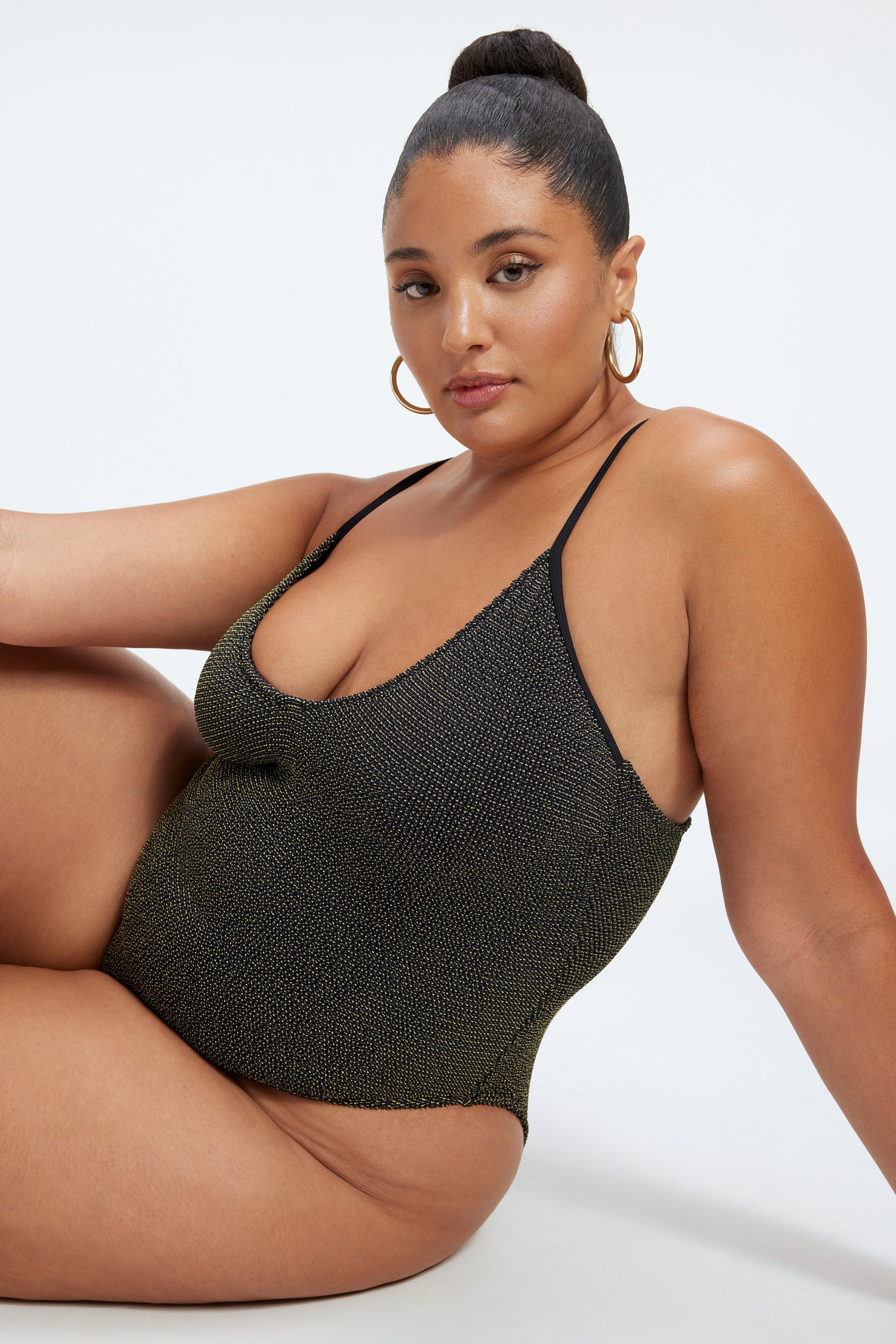 ALWAYS FITS METALLIC ONE-PIECE | BLACK001 sold by Good American product image thumbnail 11