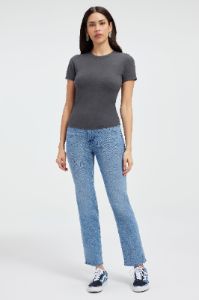 SUPER STRETCH BABY TEE | CARBON sold by Good American