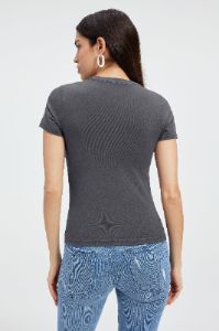 SUPER STRETCH BABY TEE | CARBON sold by Good American