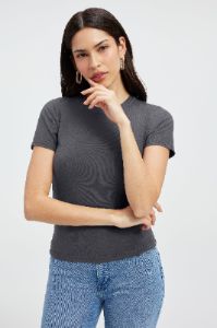 SUPER STRETCH BABY TEE | CARBON sold by Good American