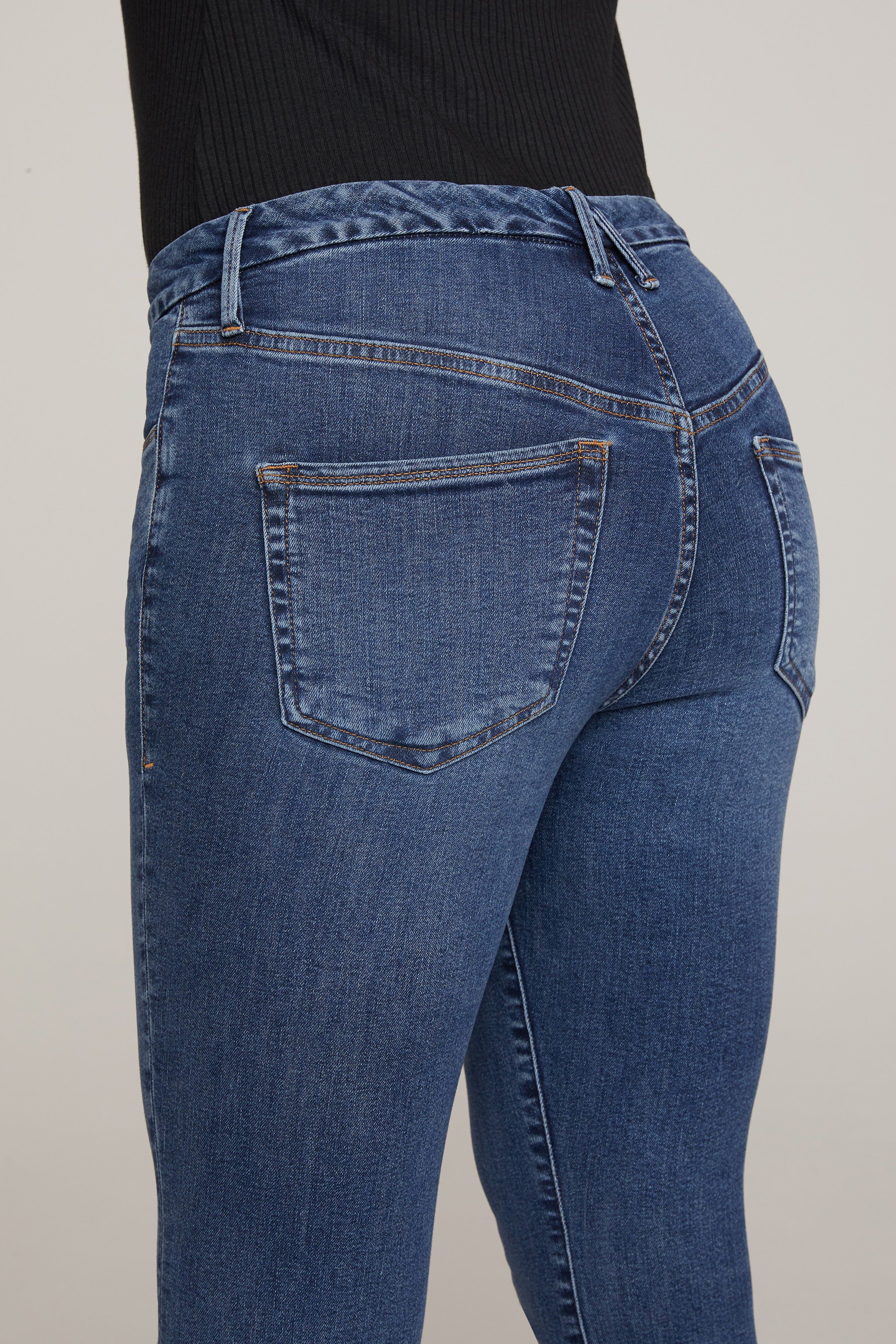 GOOD LEGS CROPPED JEANS | BLUE615 sold by Good American product image thumbnail 15