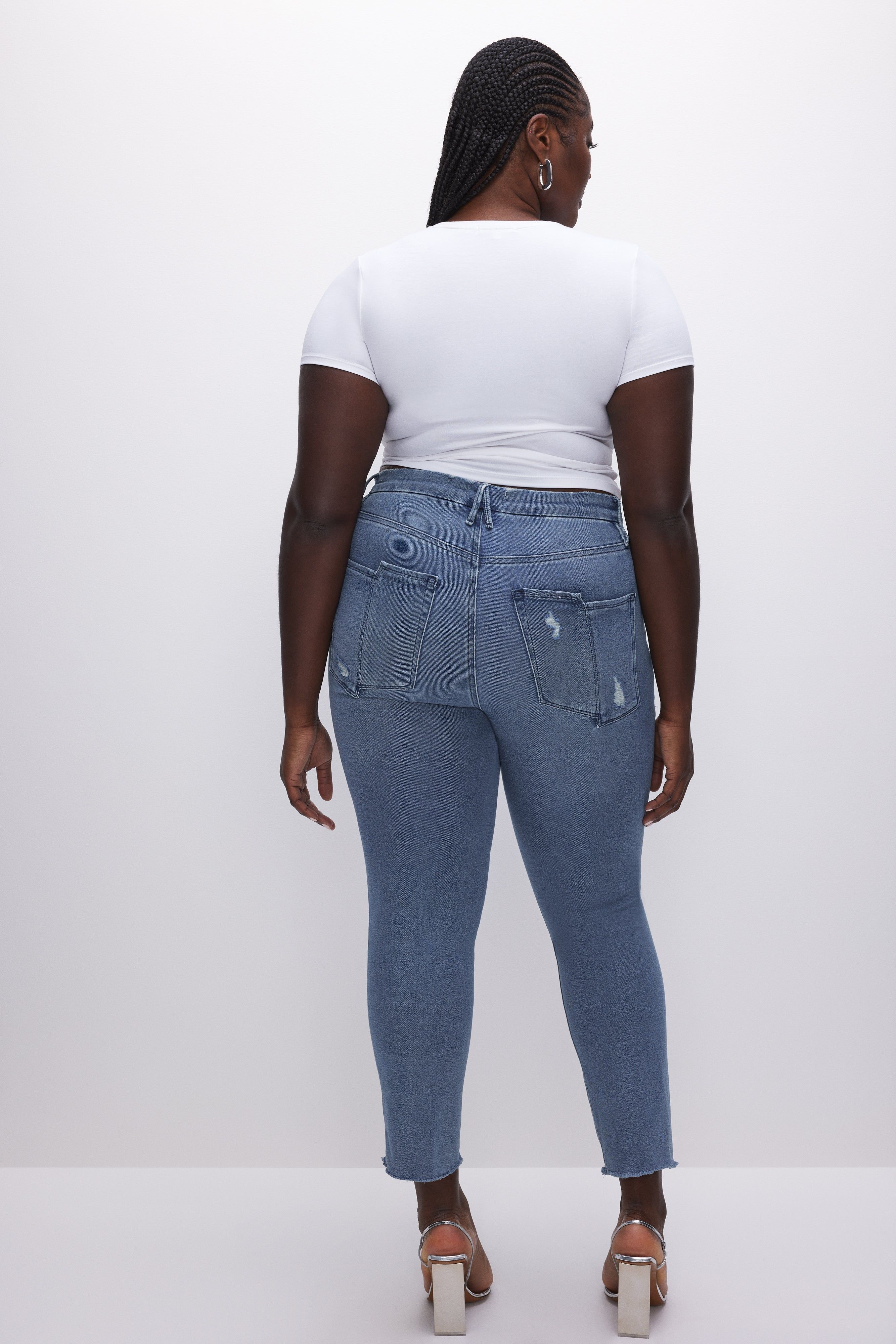GOOD LEGS STRAIGHT JEANS | BLUE449 sold by Good American product image thumbnail 11