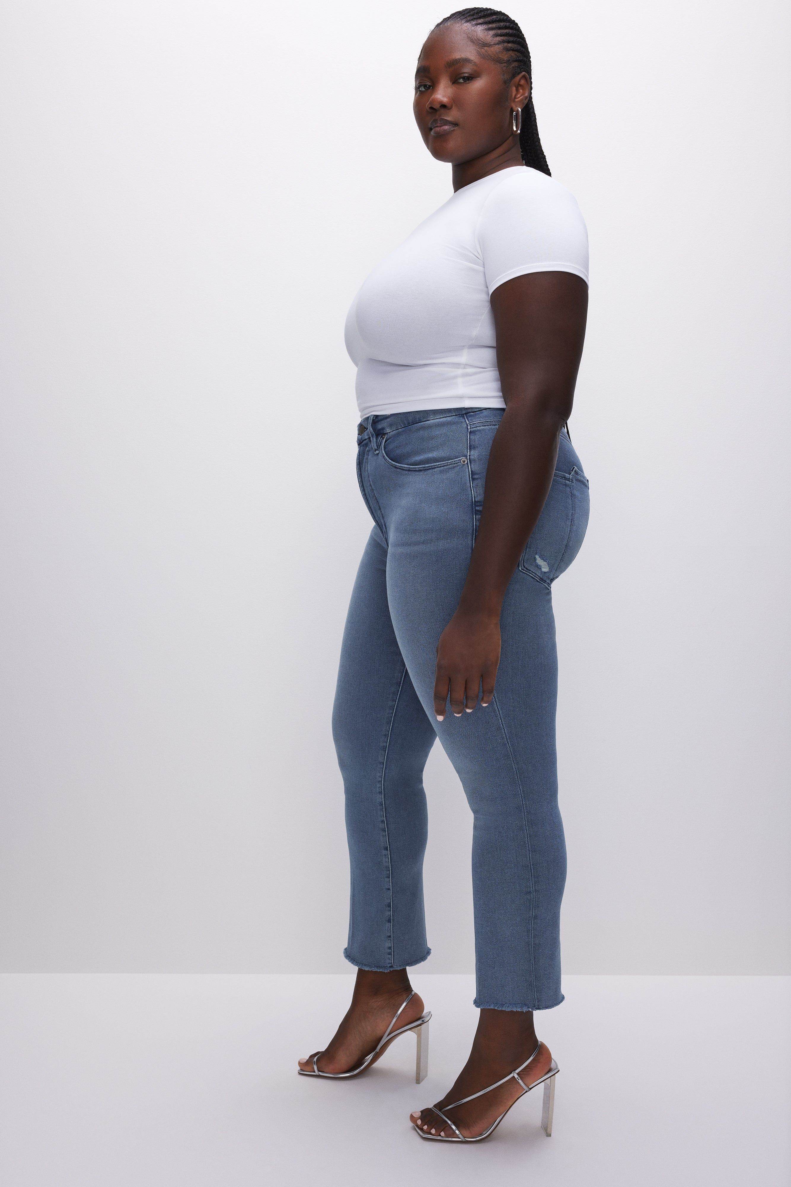 GOOD LEGS STRAIGHT JEANS | BLUE449 sold by Good American product image thumbnail 10