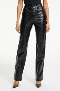 FAUX LEATHER GOOD ICON PANTS| BLACK EEL001 sold by Good American