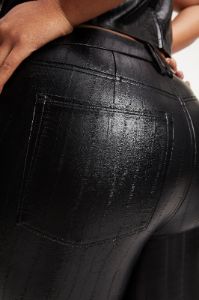 FAUX LEATHER GOOD ICON PANTS| BLACK EEL001 sold by Good American