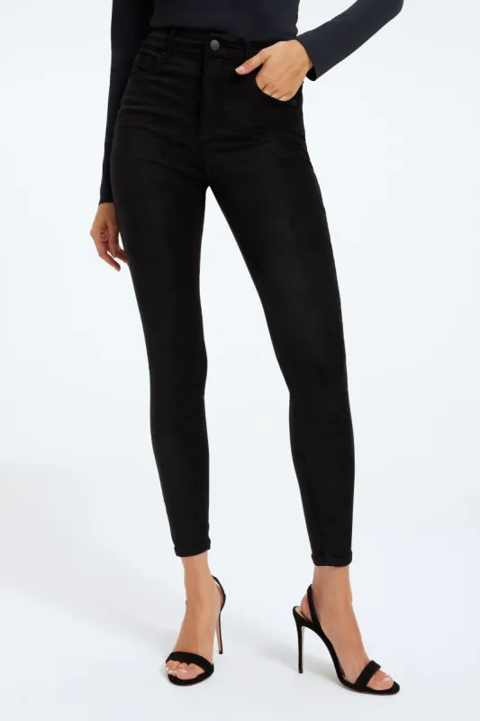GOOD LEGS FAUX SUEDE PANTS | BLACK033 sold by Good American