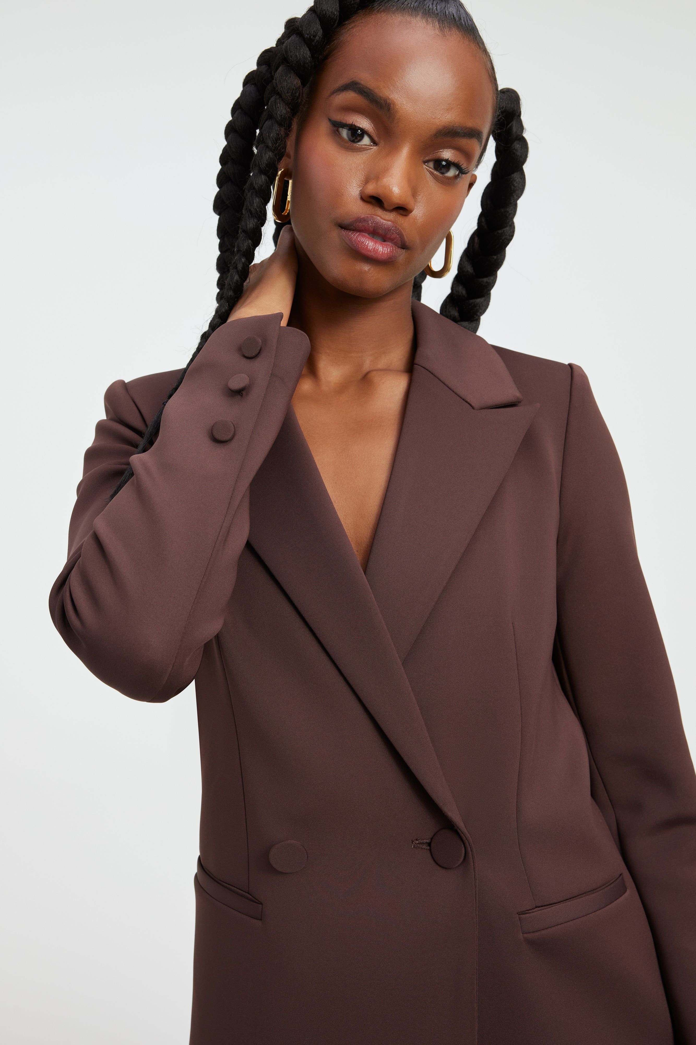 SCUBA 2.0 BLAZER | DARK COCOA sold by Good American product image thumbnail 4