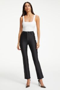 COMPRESSION SHINE STRAIGHT LEGGINGS | BLACK001 sold by Good American