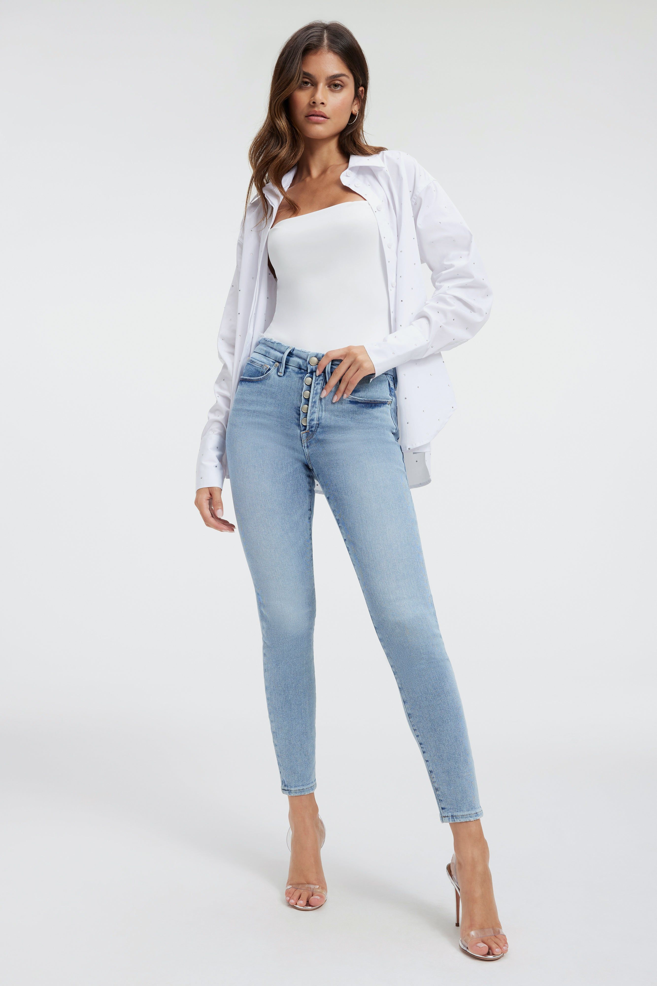 GOOD LEGS  SKINNY JEANS | INDIGO317 sold by Good American product image thumbnail 9