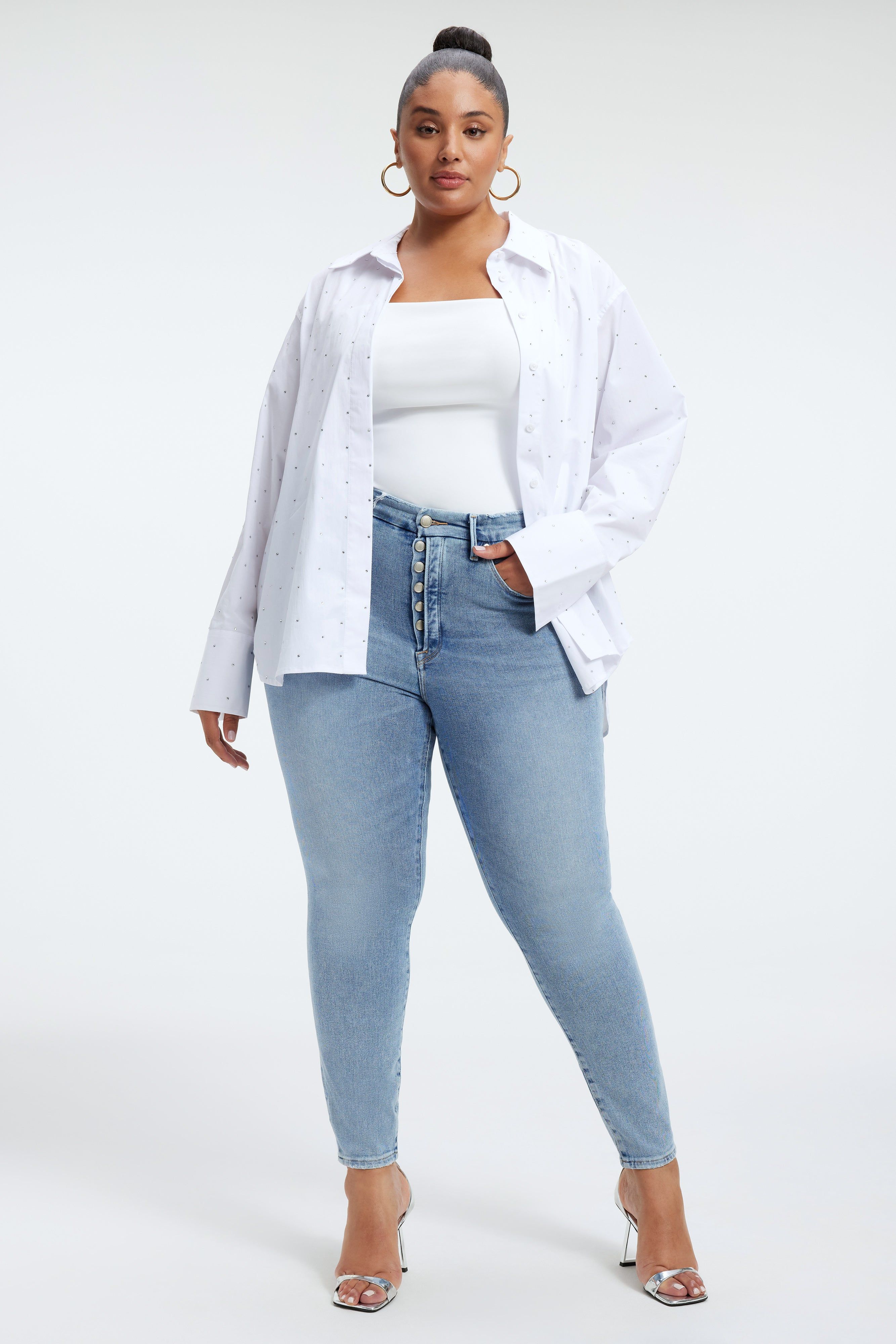 GOOD LEGS  SKINNY JEANS | INDIGO317 sold by Good American product image thumbnail 2