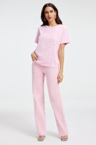 EMBELLISHED TEE | ROSEQUARTZ001 sold by Good American
