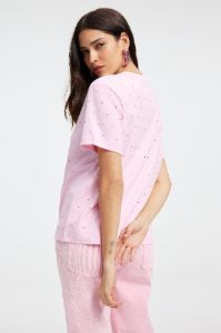 EMBELLISHED TEE | ROSEQUARTZ001 sold by Good American