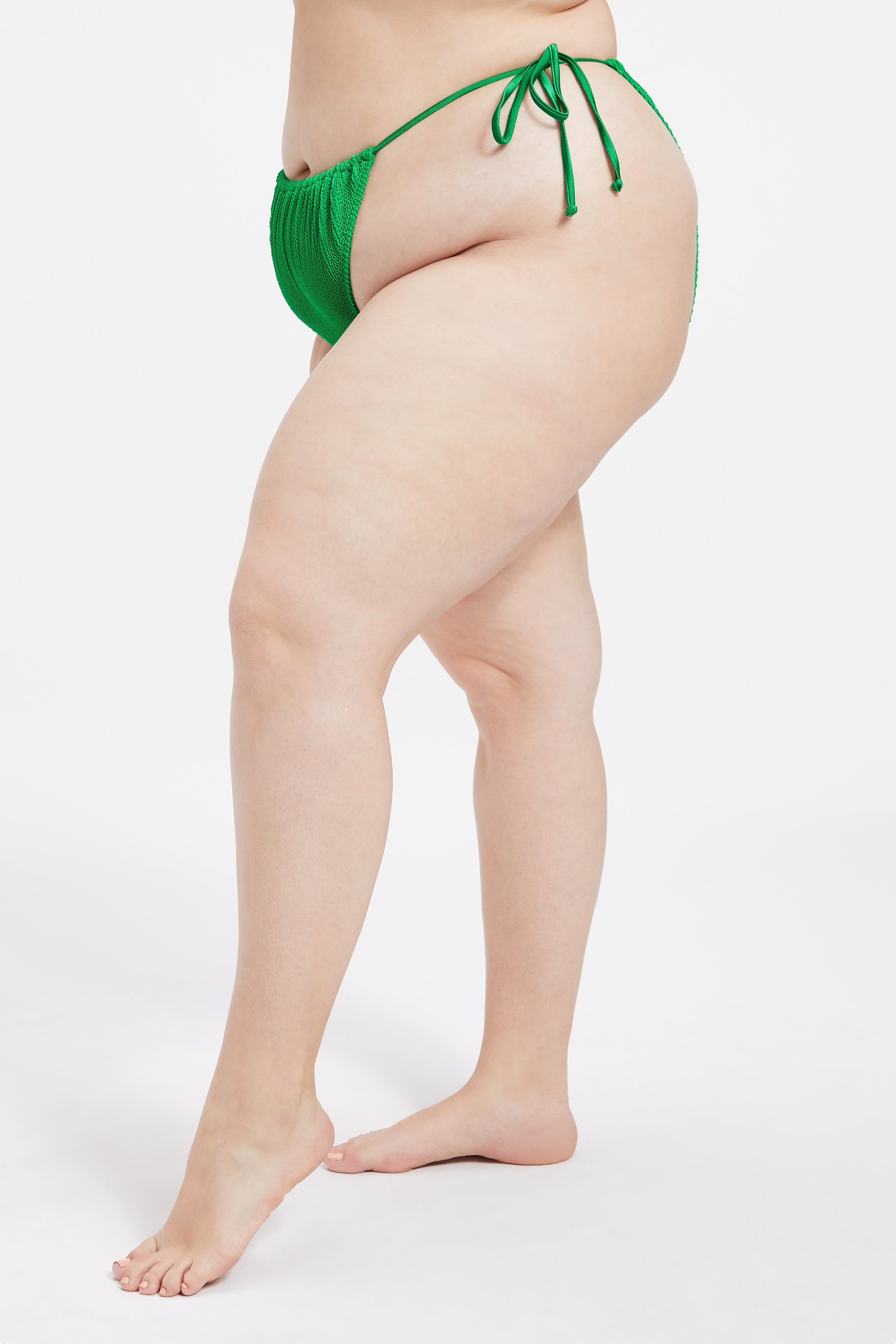 ALWAYS FITS TINY TIES BIKINI BOTTOM | SUMMER GREEN002 sold by Good American product image thumbnail 4