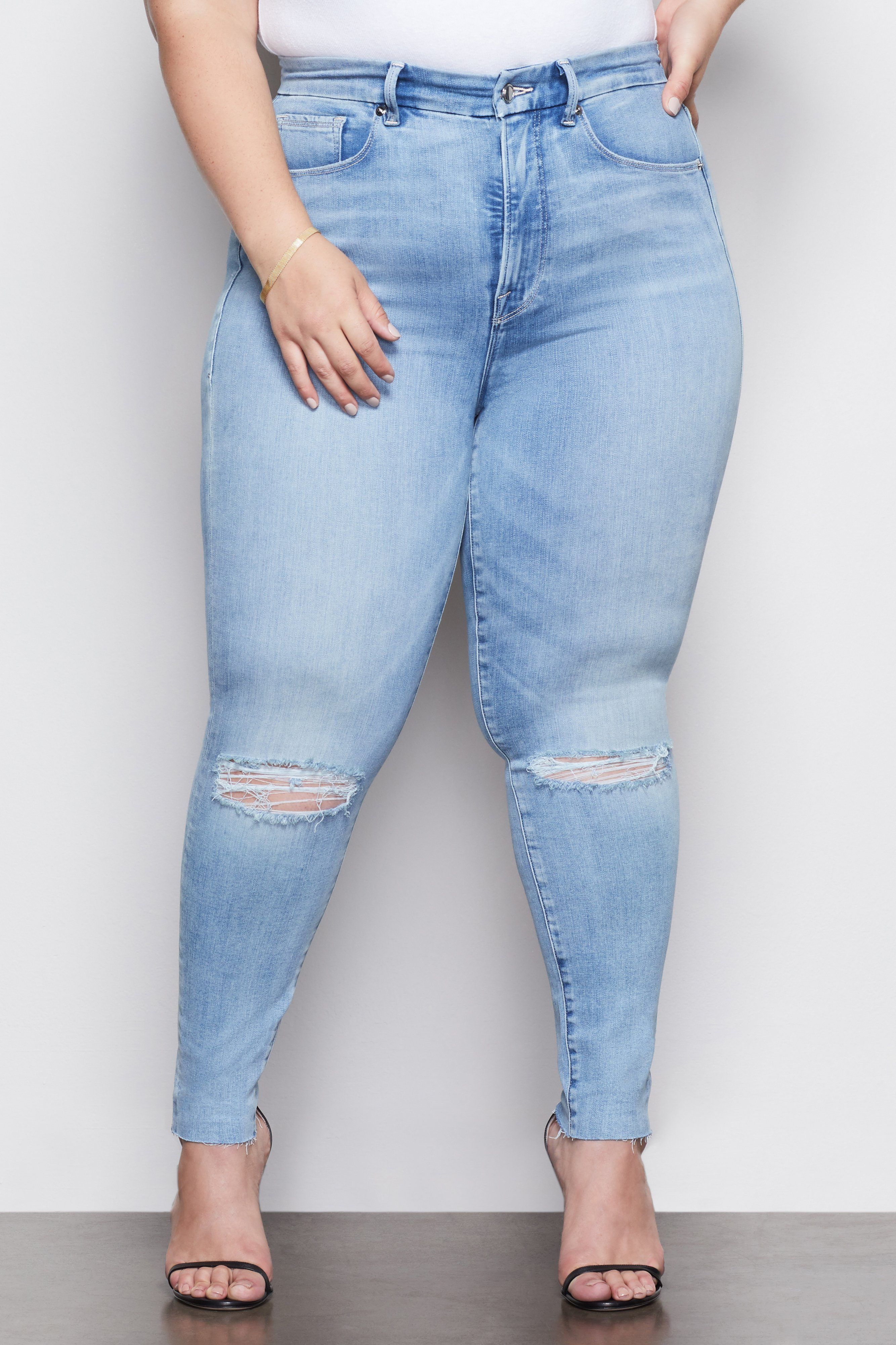 GOOD WAIST CROPPED JEANS | BLUE352 sold by Good American product image thumbnail 18