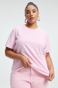 EMBELLISHED TEE | ROSEQUARTZ001 sold by Good American