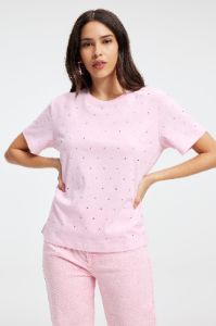 EMBELLISHED TEE | ROSEQUARTZ001 sold by Good American