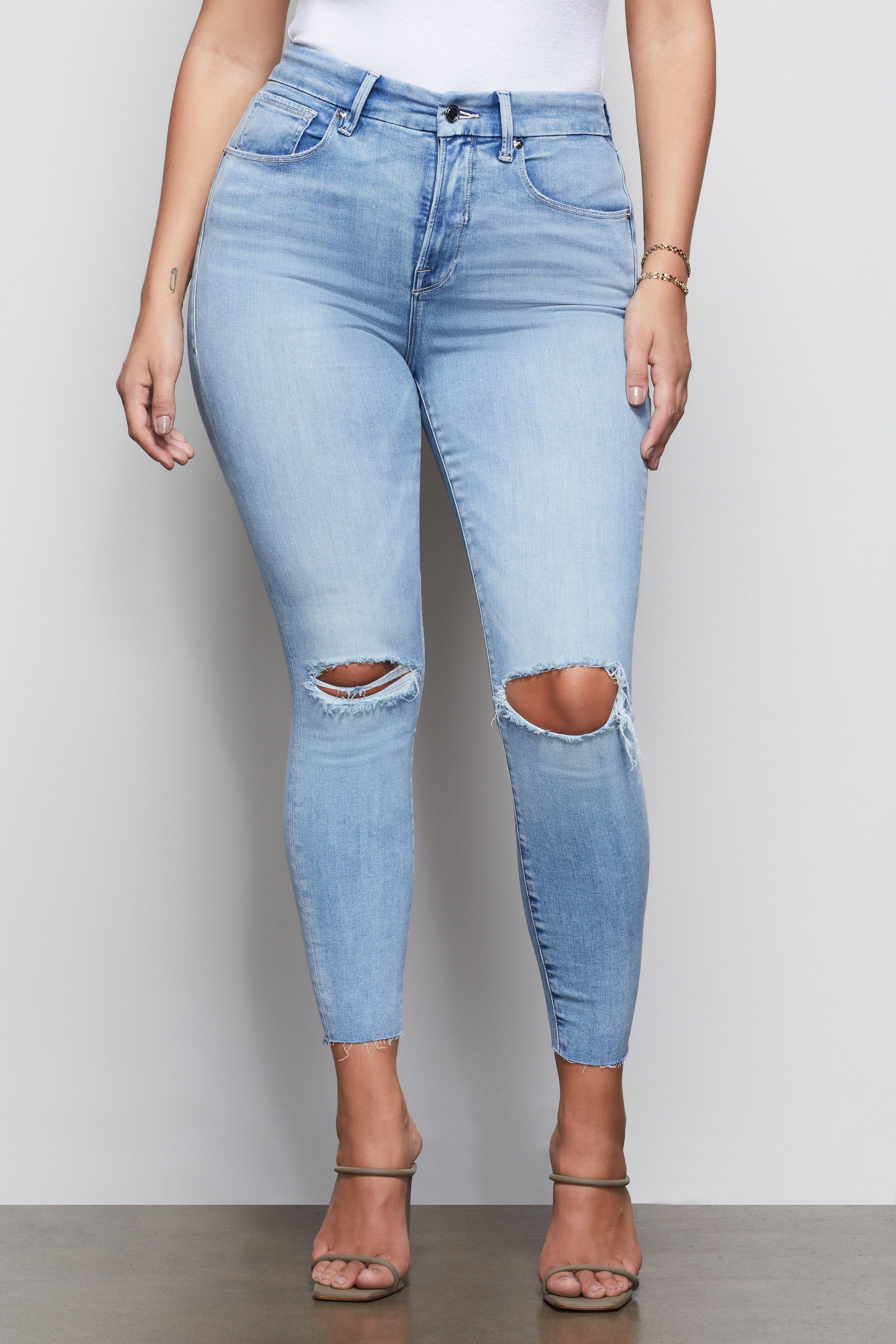 GOOD WAIST CROPPED JEANS | BLUE352 sold by Good American product image thumbnail 10