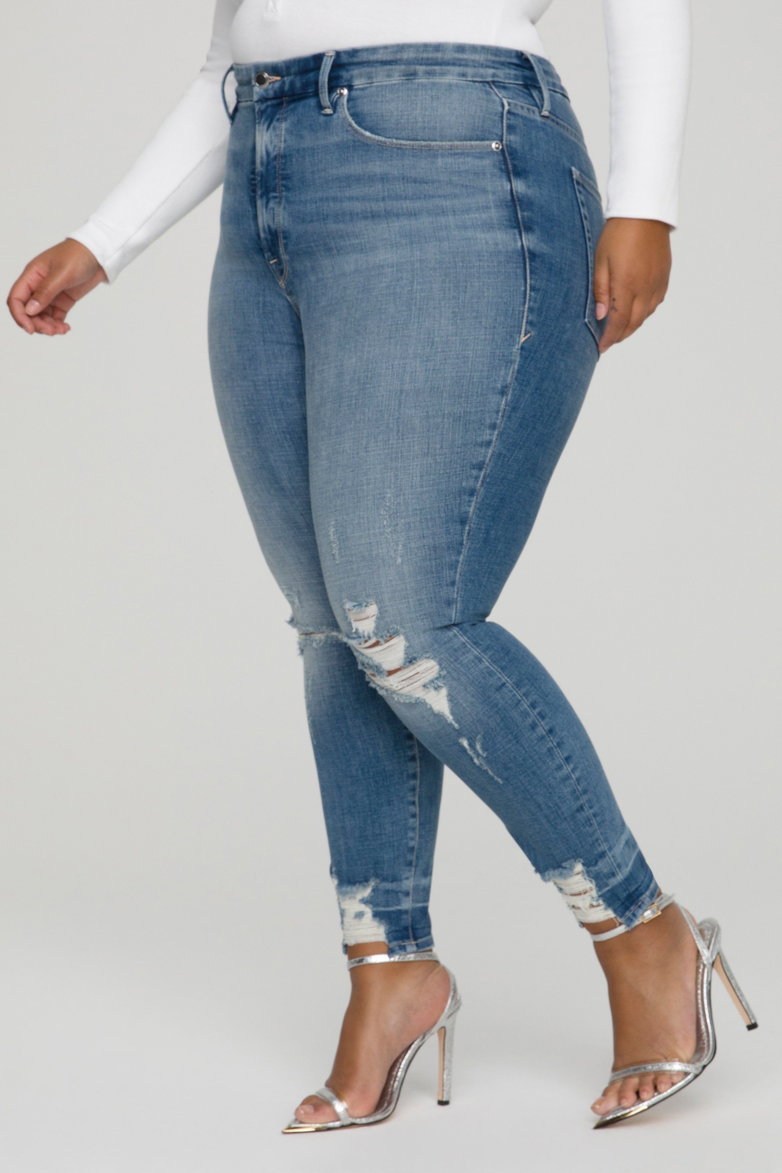 GOOD WAIST CROPPED JEANS | BLUE634 sold by Good American product image thumbnail 9