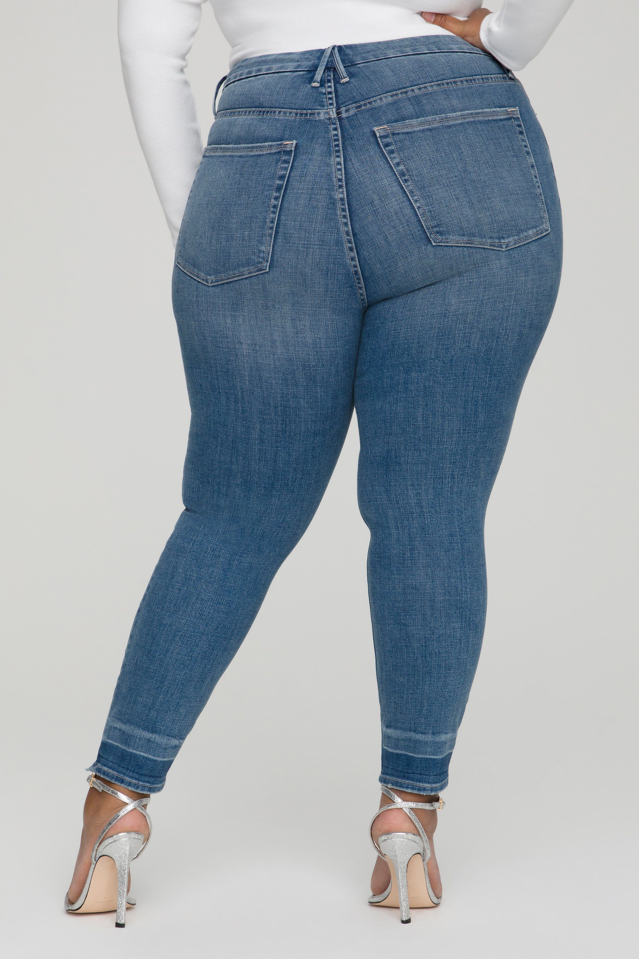 GOOD WAIST CROPPED JEANS | BLUE634 sold by Good American product image thumbnail 10