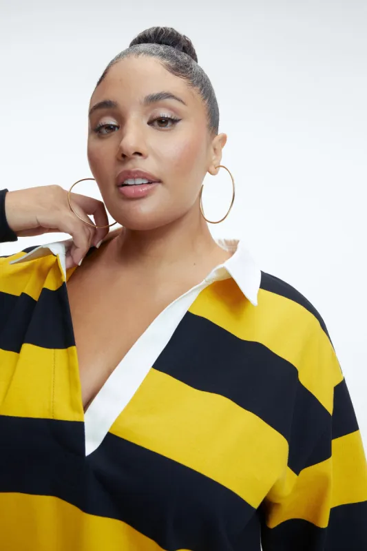 OVERSIZED RUGBY SHIRT | EMORY & BLACK sold by Good American