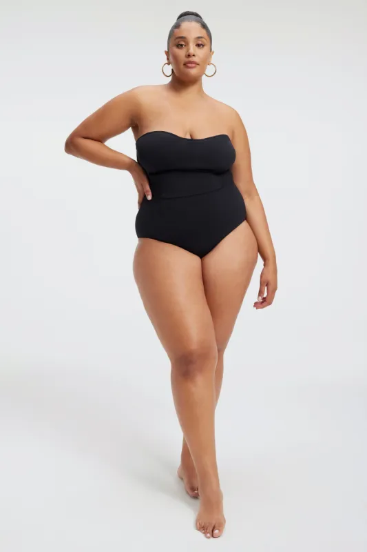 SCULPT STRAPLESS ONE-PIECE SWIMSUIT | BLACK001 sold by Good American